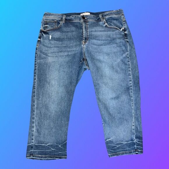 Plus Size Lane Bryant High Rise Essential Crop Jeans Size 22 #10 - Picture 1 of 4